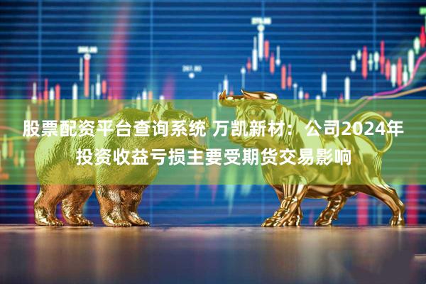 股票配资平台查询系统 万凯新材：公司2024年投资收益亏损主要受期货交易影响