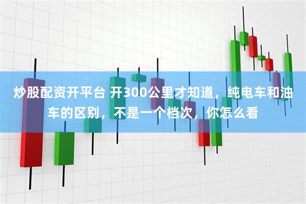 炒股配资开平台 开300公里才知道，纯电车和油车的区别，不是一个档次，你怎么看