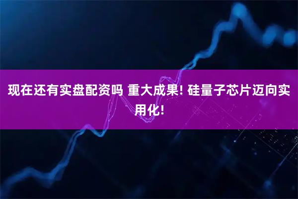 现在还有实盘配资吗 重大成果! 硅量子芯片迈向实用化!