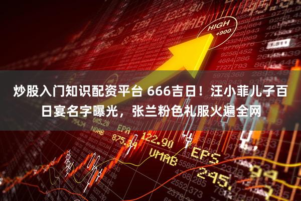 炒股入门知识配资平台 666吉日！汪小菲儿子百日宴名字曝光，张兰粉色礼服火遍全网